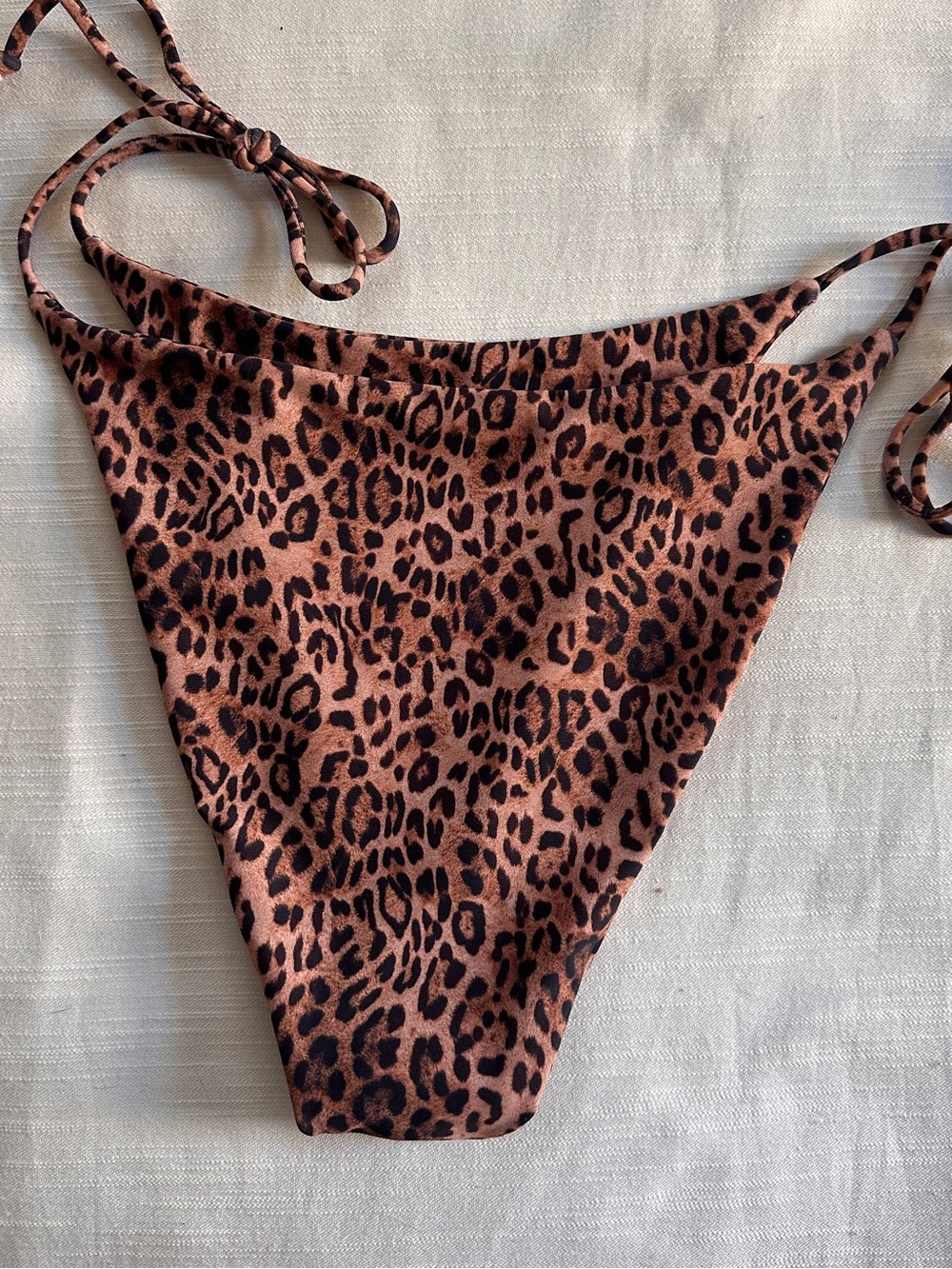 SKATIE Leopard Print Tie-Adjustable Bikini Top L - Bottom M  NWOT - Picture 12 of 13